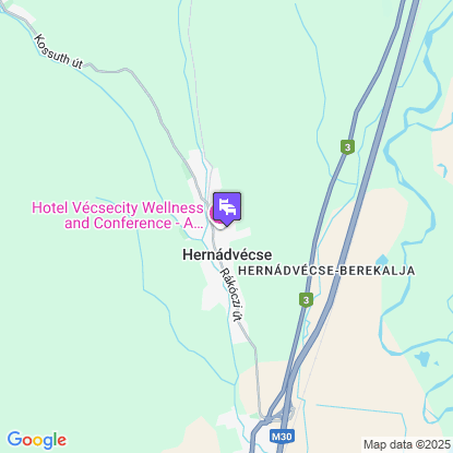 Hotel Vécsecity a térképen